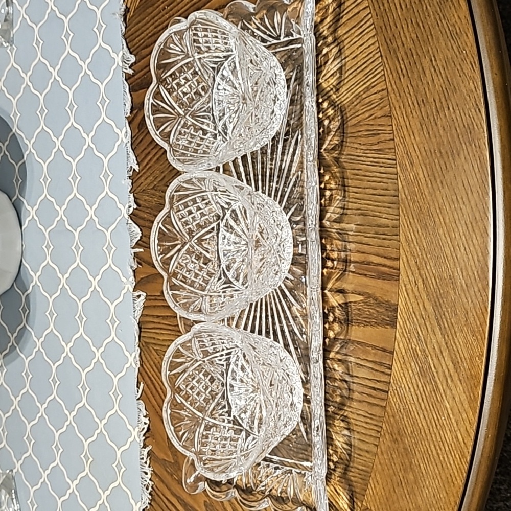 4-Piece Crystal Relish Server